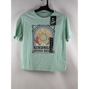 Kindness Sunshine Oversized Short Sleeve‎ Graphic TShirt Art Class Mint Green M